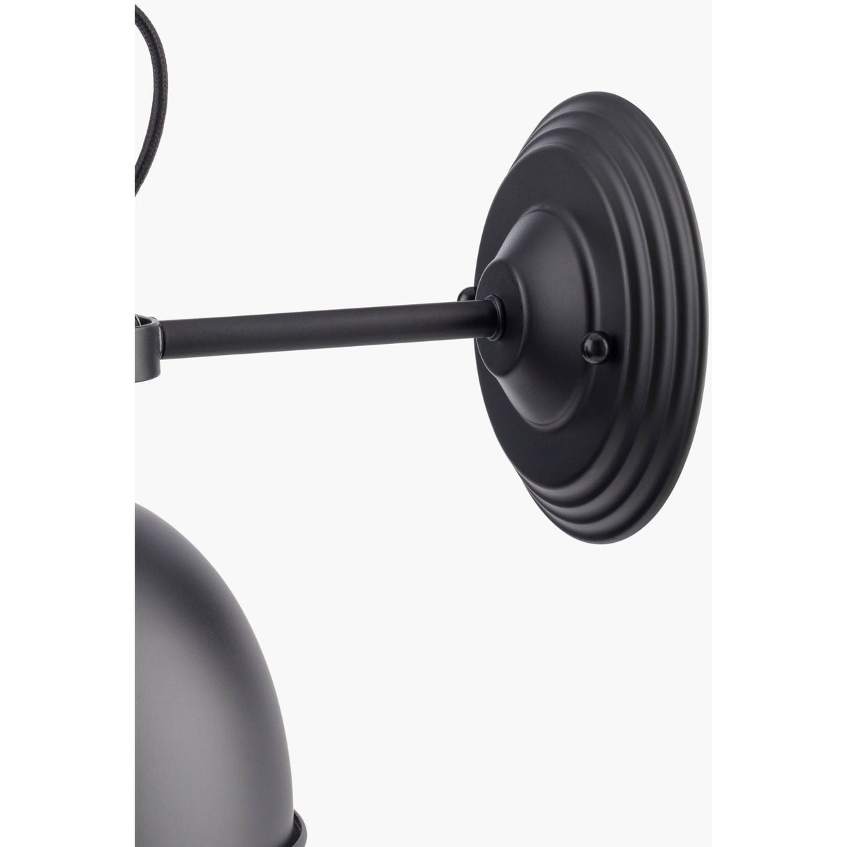 Modern European furniture - Black Metal Dome Wall Lamp - www.oroa.com