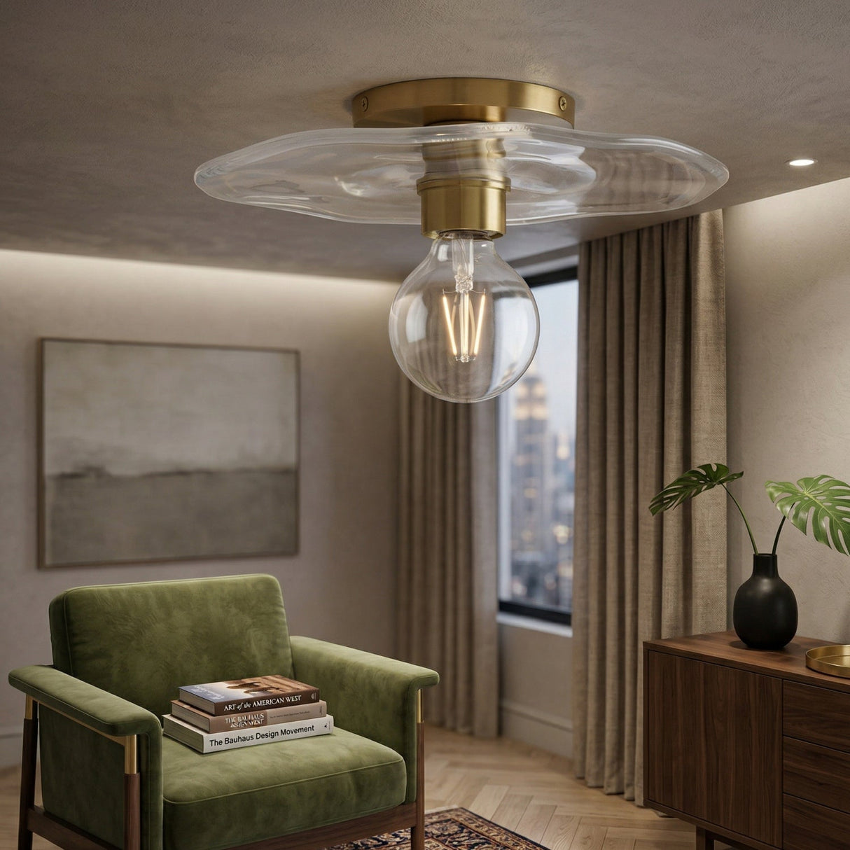Modern European furniture - Wavy Clear Glass Wall Lamp - www.oroa.com