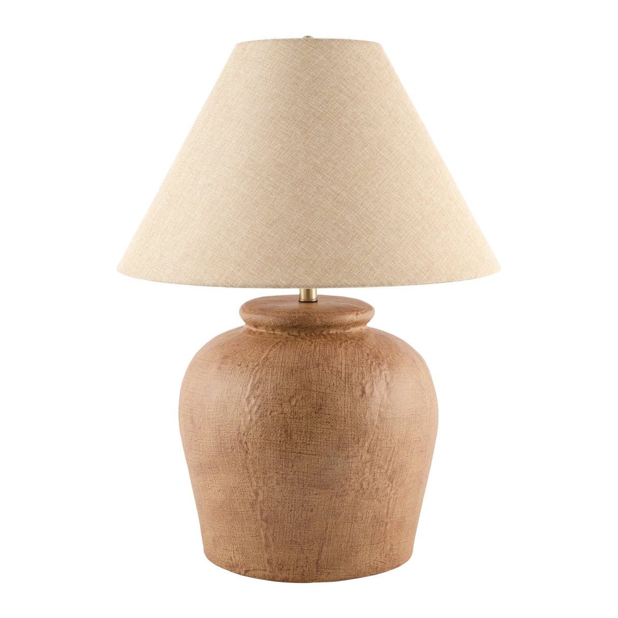 Modern European furniture - Linen Shade Cement Table Lamp - www.oroa.com