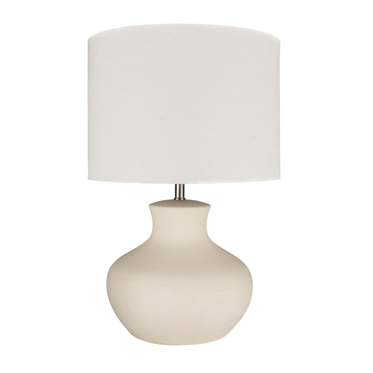 Modern European furniture - Glazed Cream Ceramic Table Lamp - www.oroa.com