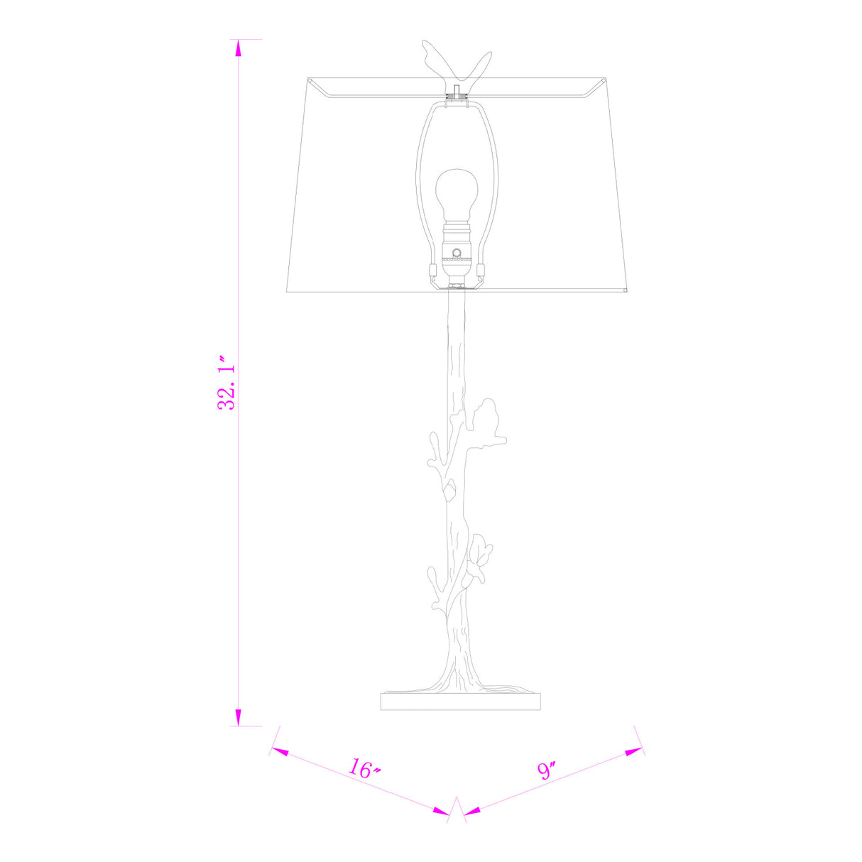 Bronze Branch Accent Table Lamp | Oroa.com