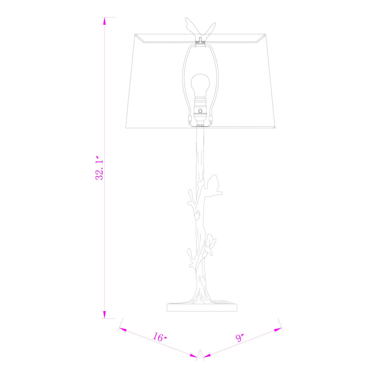 Modern European furniture - Bronze Branch Accent Table Lamp - www.oroa.com