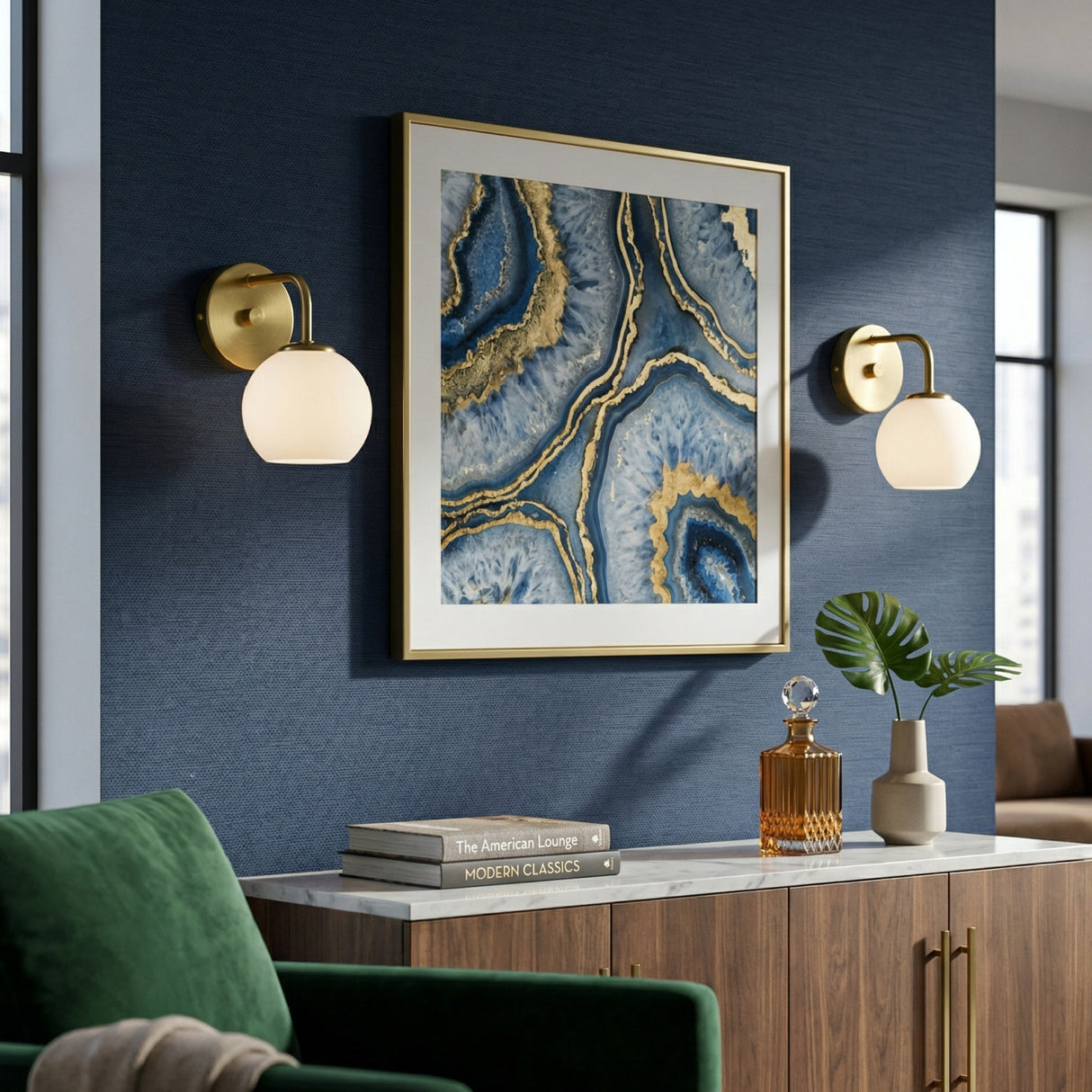 Modern European furniture - Gold Clear Glass Wall Lamp - www.oroa.com