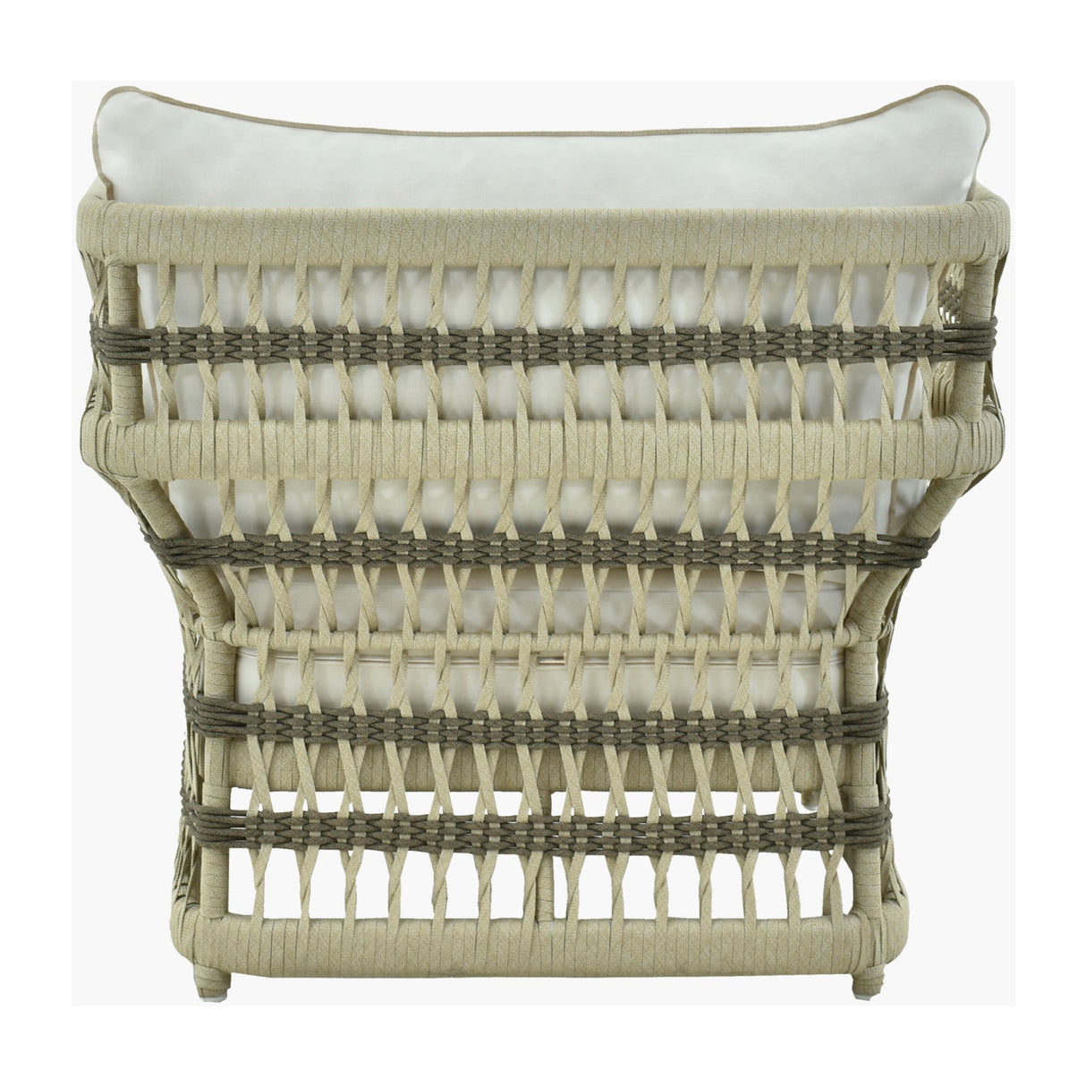 Modern European furniture - Cream Aluminum Outdoor Accent Chair - www.oroa.com