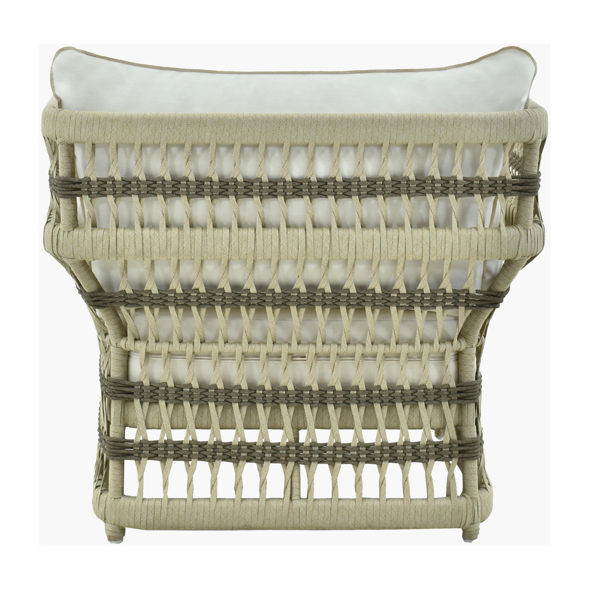 Modern European furniture - Cream Aluminum Outdoor Accent Chair - www.oroa.com