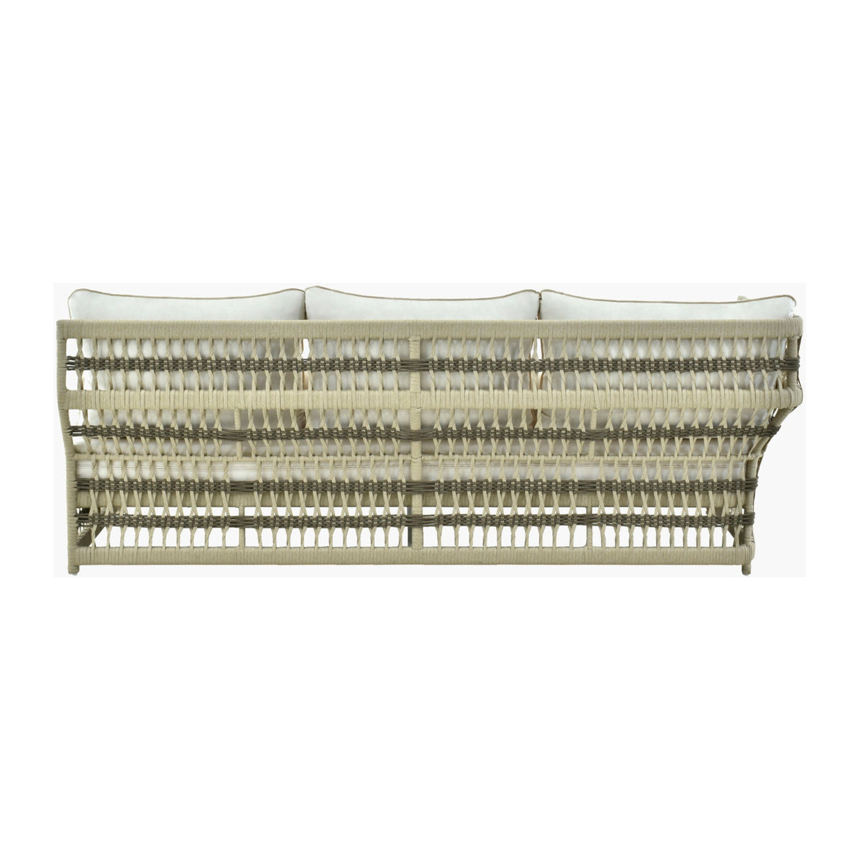 Modern European furniture - Cream Aluminum Outdoor Left-Armed Sofa - www.oroa.com