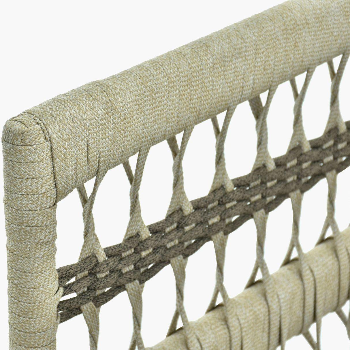 Modern European furniture - Cream Aluminum Outdoor Left-Armed Sofa - www.oroa.com