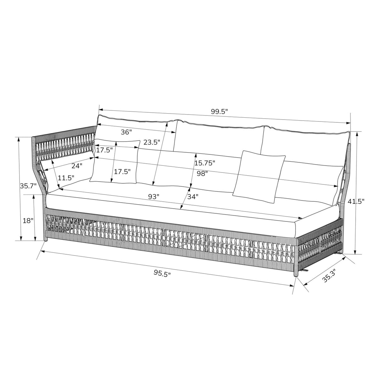 Modern European furniture - Cream Aluminum Outdoor Sectional Sofa - www.oroa.com