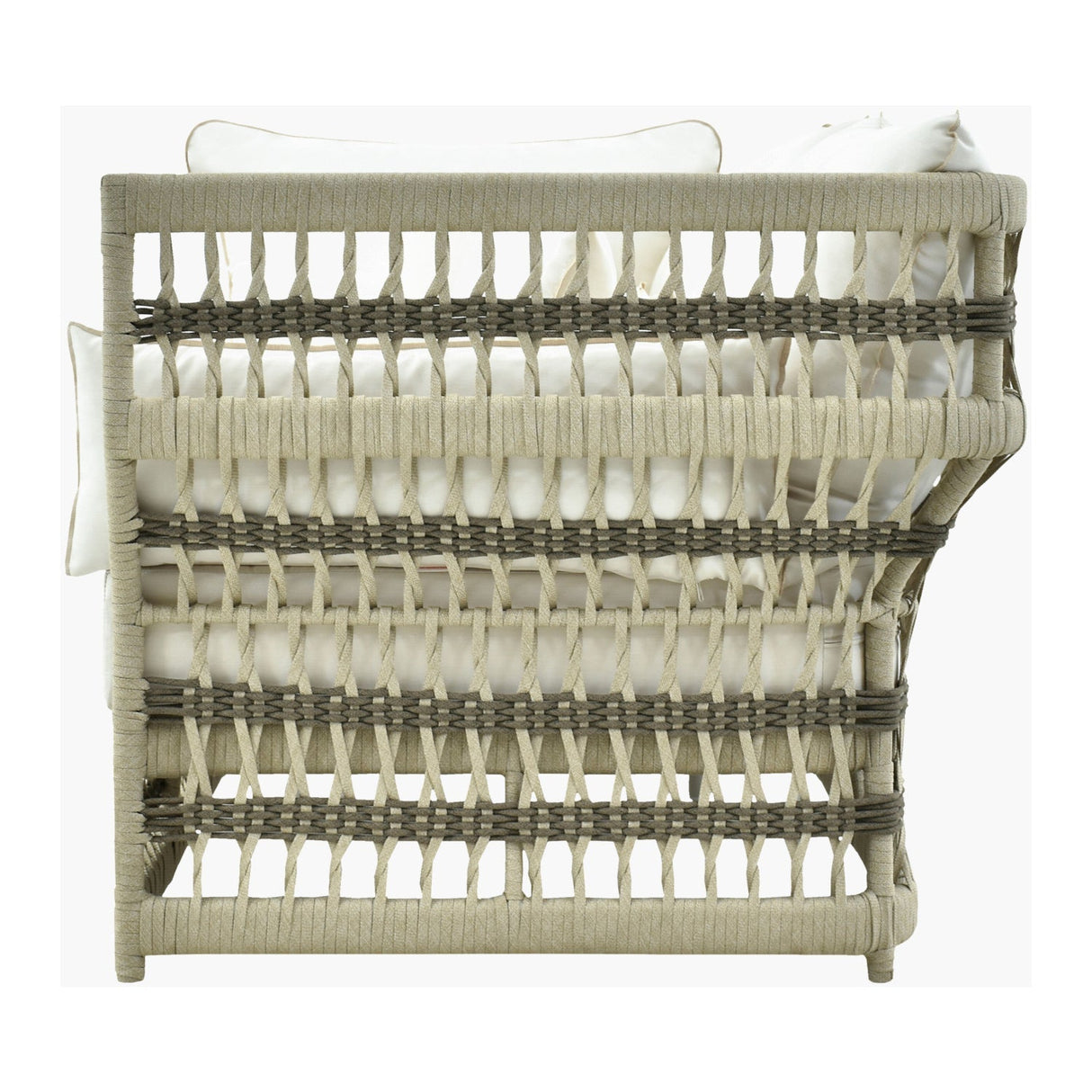 Modern European furniture - Cream Aluminum Outdoor Sectional Sofa - www.oroa.com