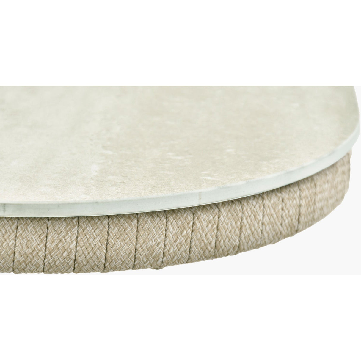 Modern European furniture - Cream Aluminum Outdoor End Table - www.oroa.com