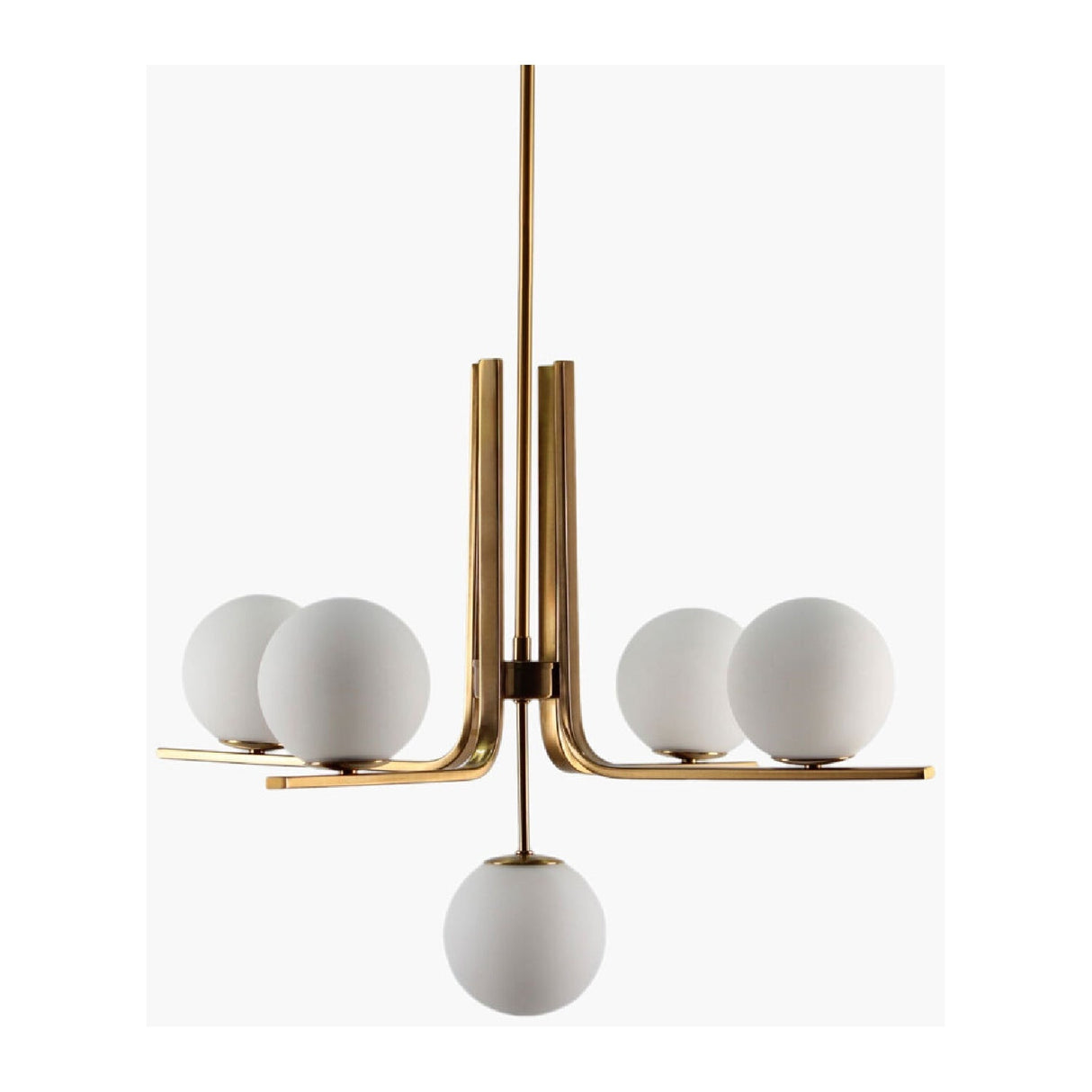 Modern European furniture - 5-Light White Glass Orbs Chandelier - www.oroa.com