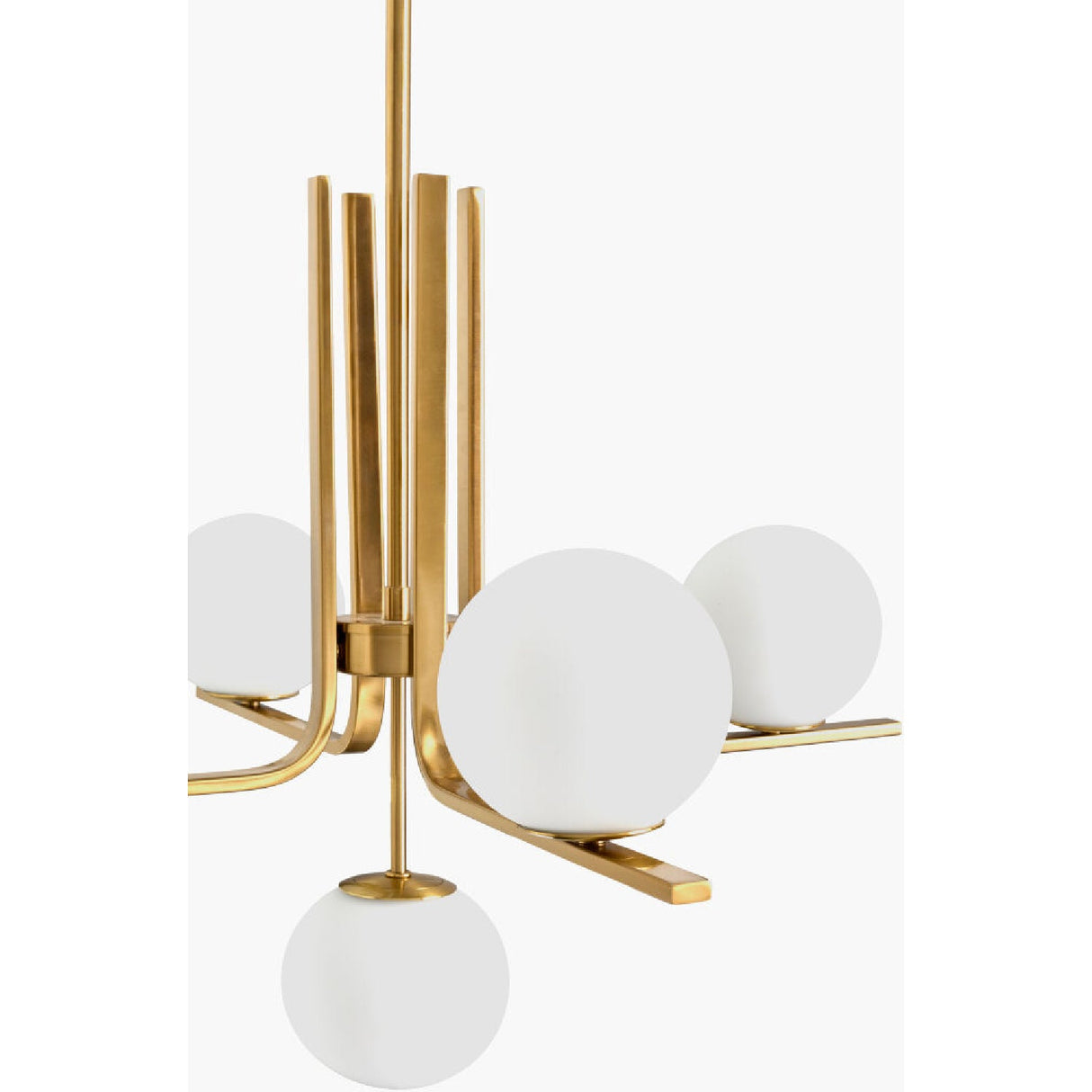 Modern European furniture - 5-Light White Glass Orbs Chandelier - www.oroa.com