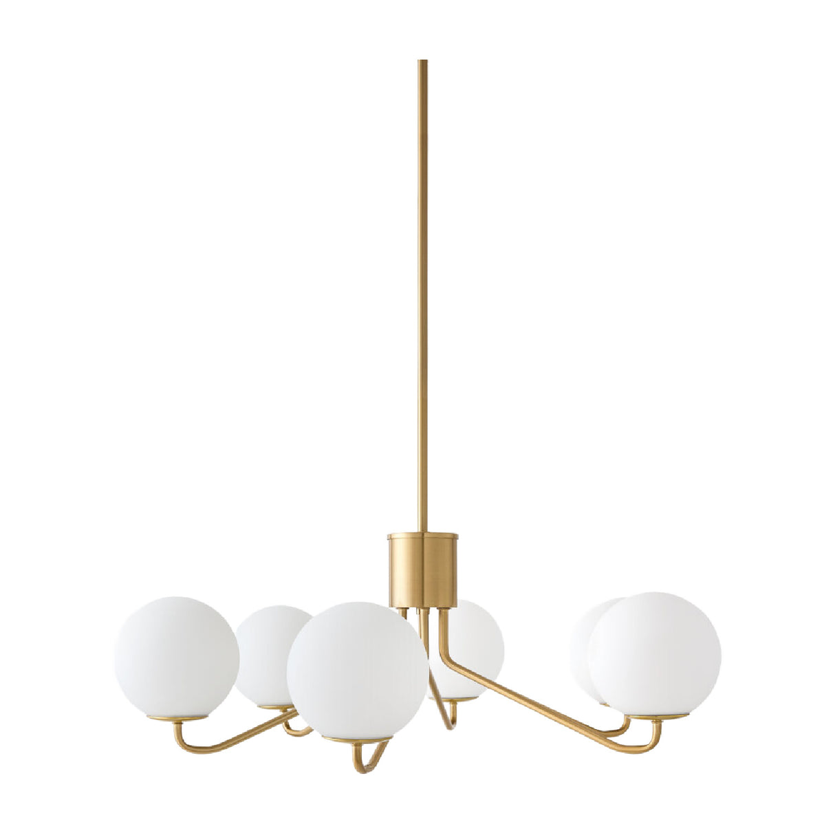 Modern European furniture - 6-Light White Glass Orbs Chandelier - www.oroa.com