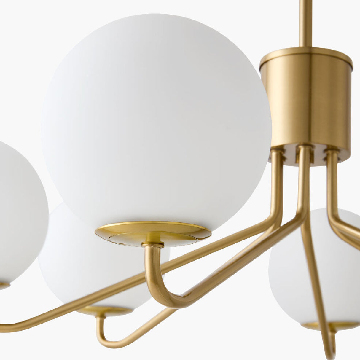 Modern European furniture - 6-Light White Glass Orbs Chandelier - www.oroa.com