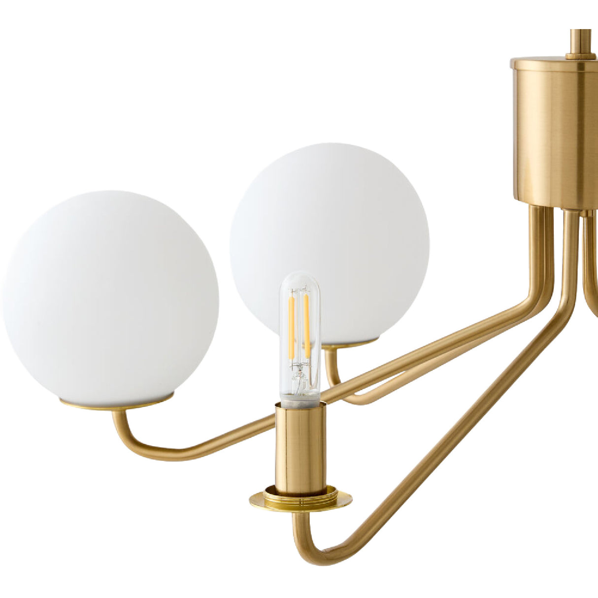 Modern European furniture - 6-Light White Glass Orbs Chandelier - www.oroa.com
