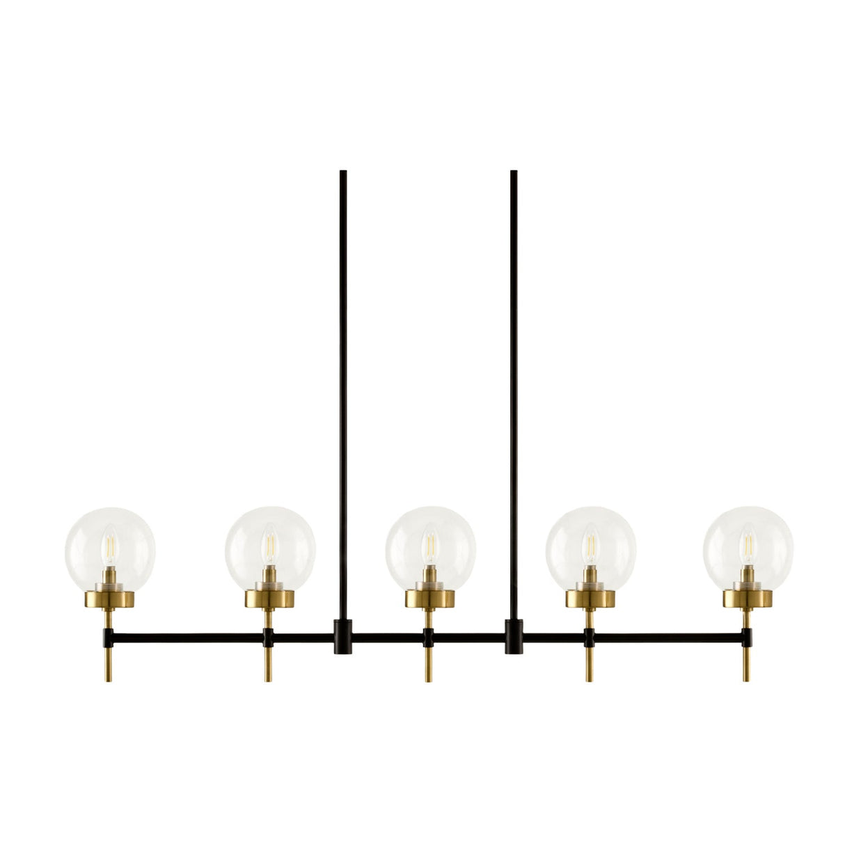 Modern European furniture - 5-Light Glass Linear Chandelier - www.oroa.com