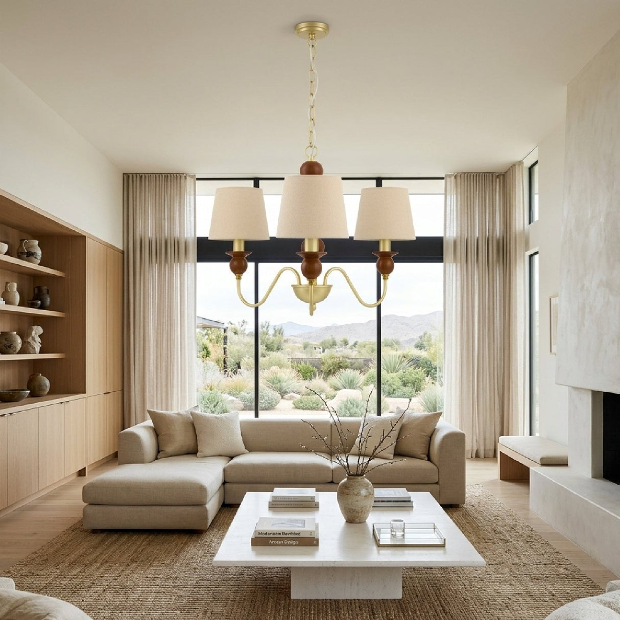 Modern European furniture - 3-Light Linen Classic Chandelier - www.oroa.com