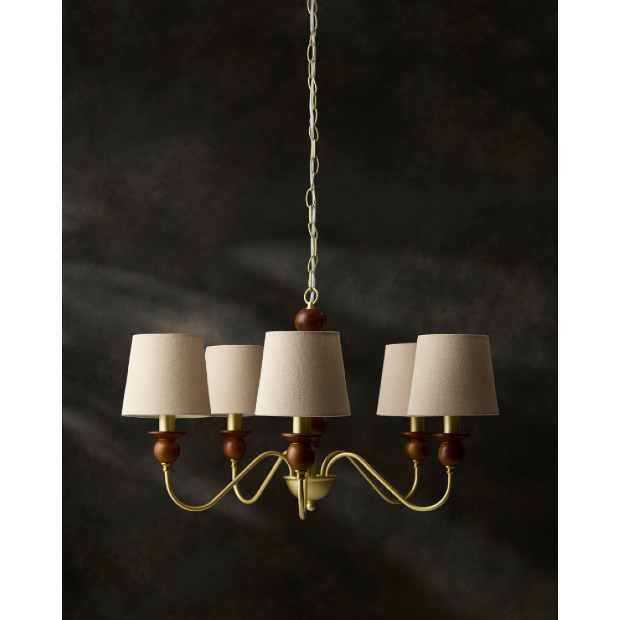 5-Light Linen Classic Chandelier | Oroa.com