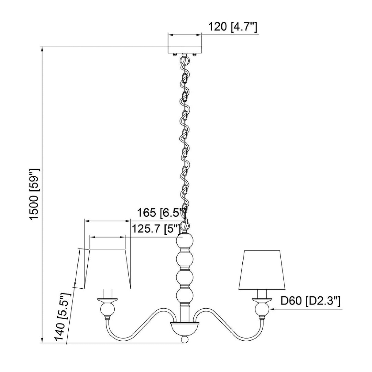 Modern European furniture - 5-Light Linen Classic Chandelier - www.oroa.com