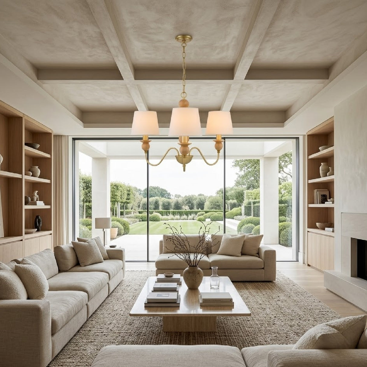 Modern European furniture - 3-Light Linen Classic Chandelier - www.oroa.com