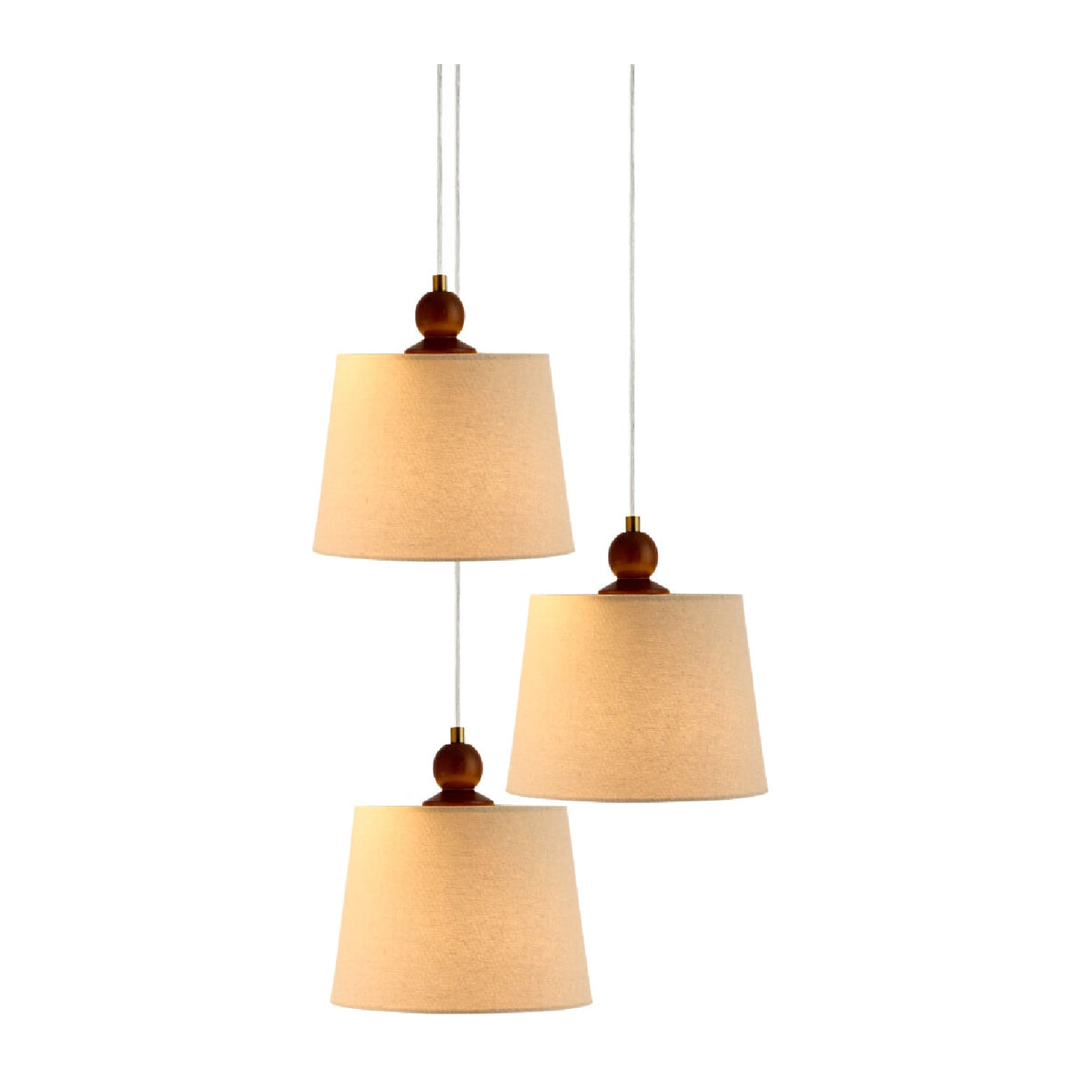 Modern European furniture - 3-Light Linen Chandelier - www.oroa.com