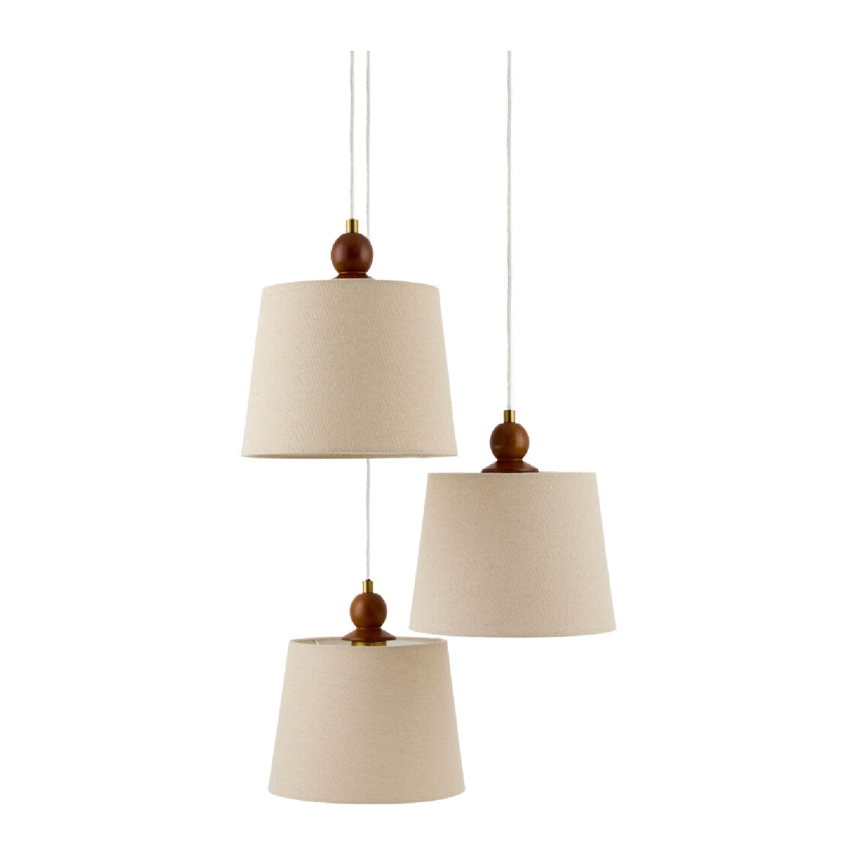 Modern European furniture - 3-Light Linen Chandelier - www.oroa.com