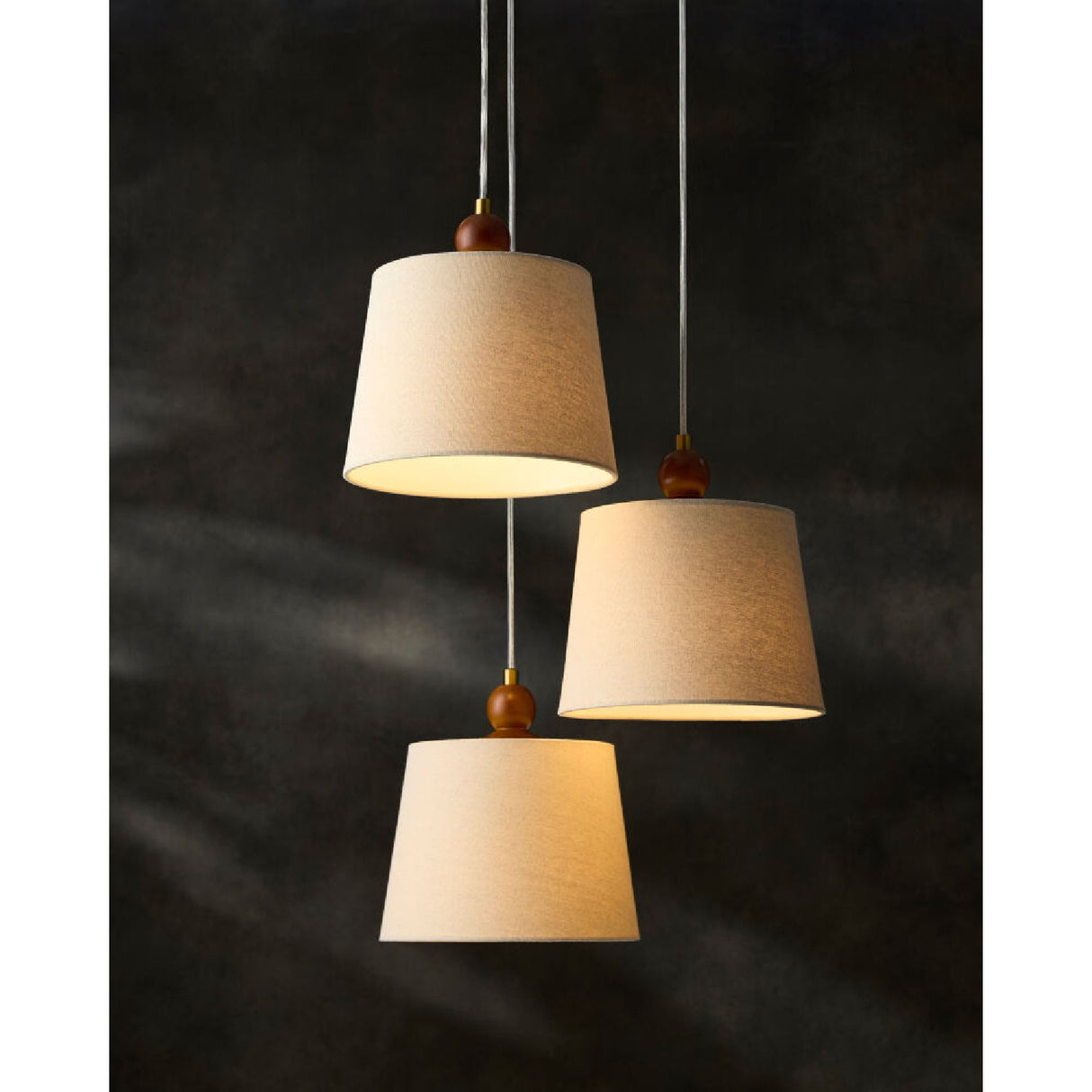 Modern European furniture - 3-Light Linen Chandelier - www.oroa.com