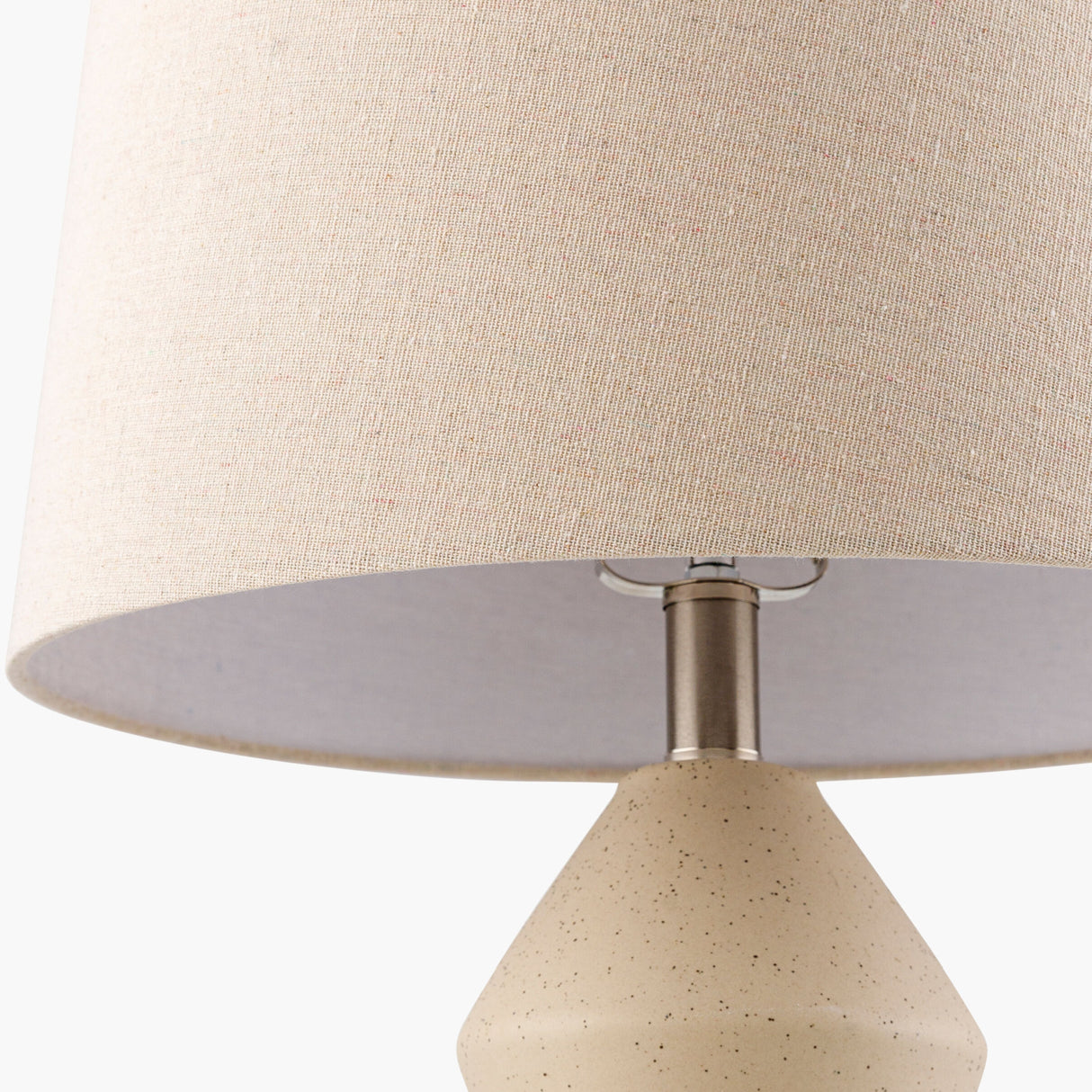 Modern European furniture - Beige Ceramic Geometrical Table Lamp - www.oroa.com | Oroa.com