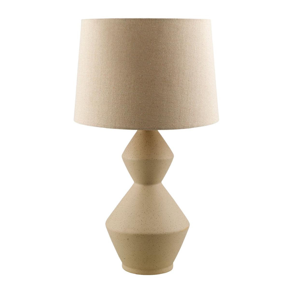 Modern European furniture - Beige Ceramic Geometrical Table Lamp - www.oroa.com