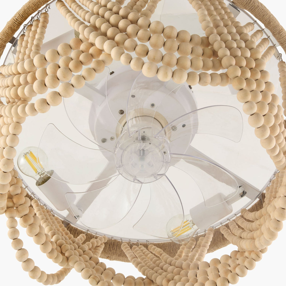 Modern European furniture - Wooden Beads Cascade Chandelier - www.oroa.com