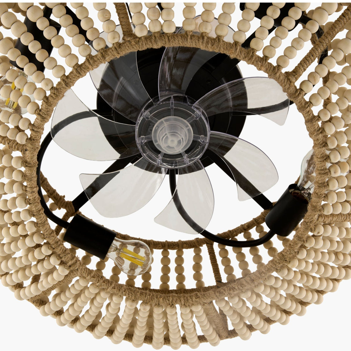 Modern European furniture - Wooden Beads 4-Light Chandelier - www.oroa.com