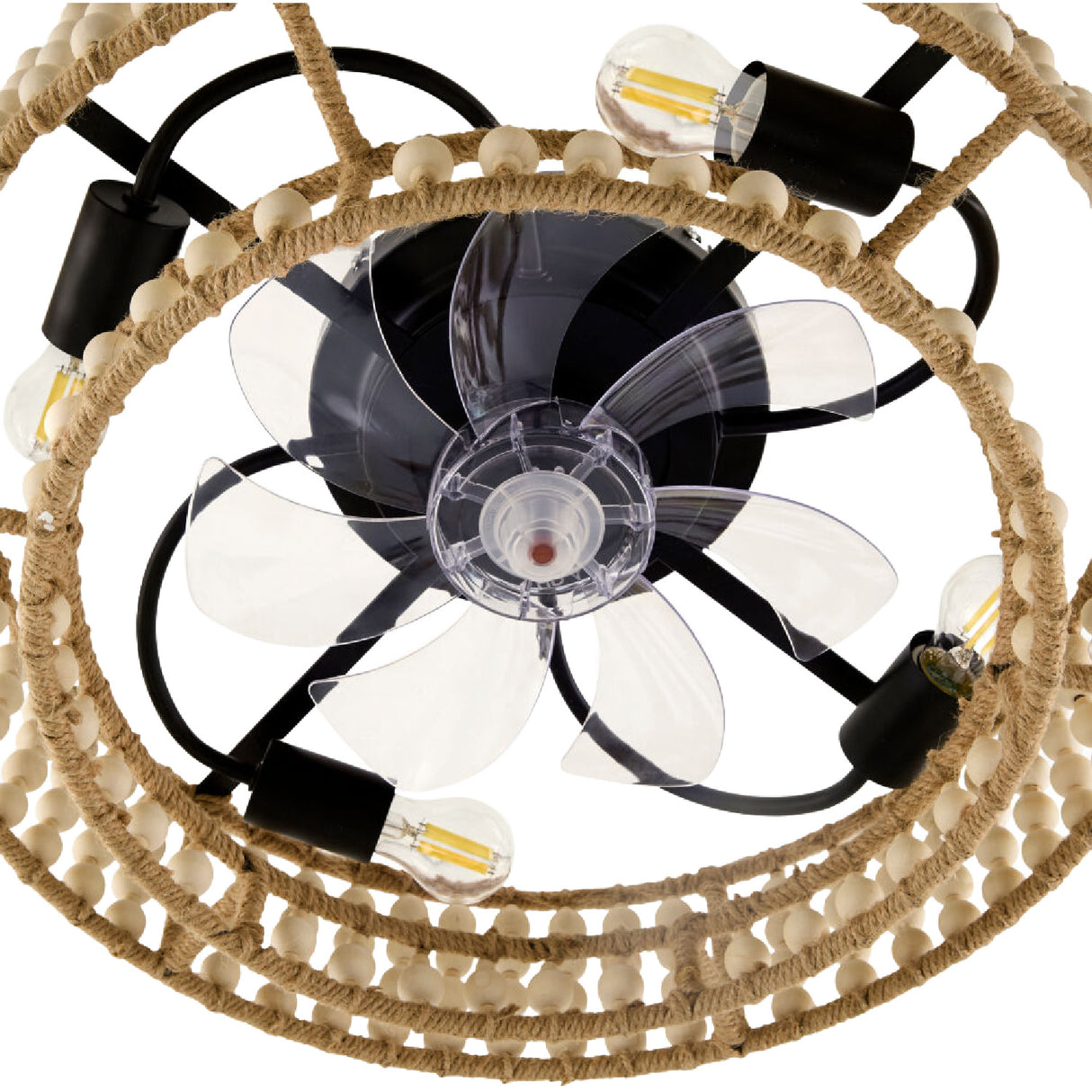 Modern European furniture - Wooden Beads 2-Tier Chandelier - www.oroa.com
