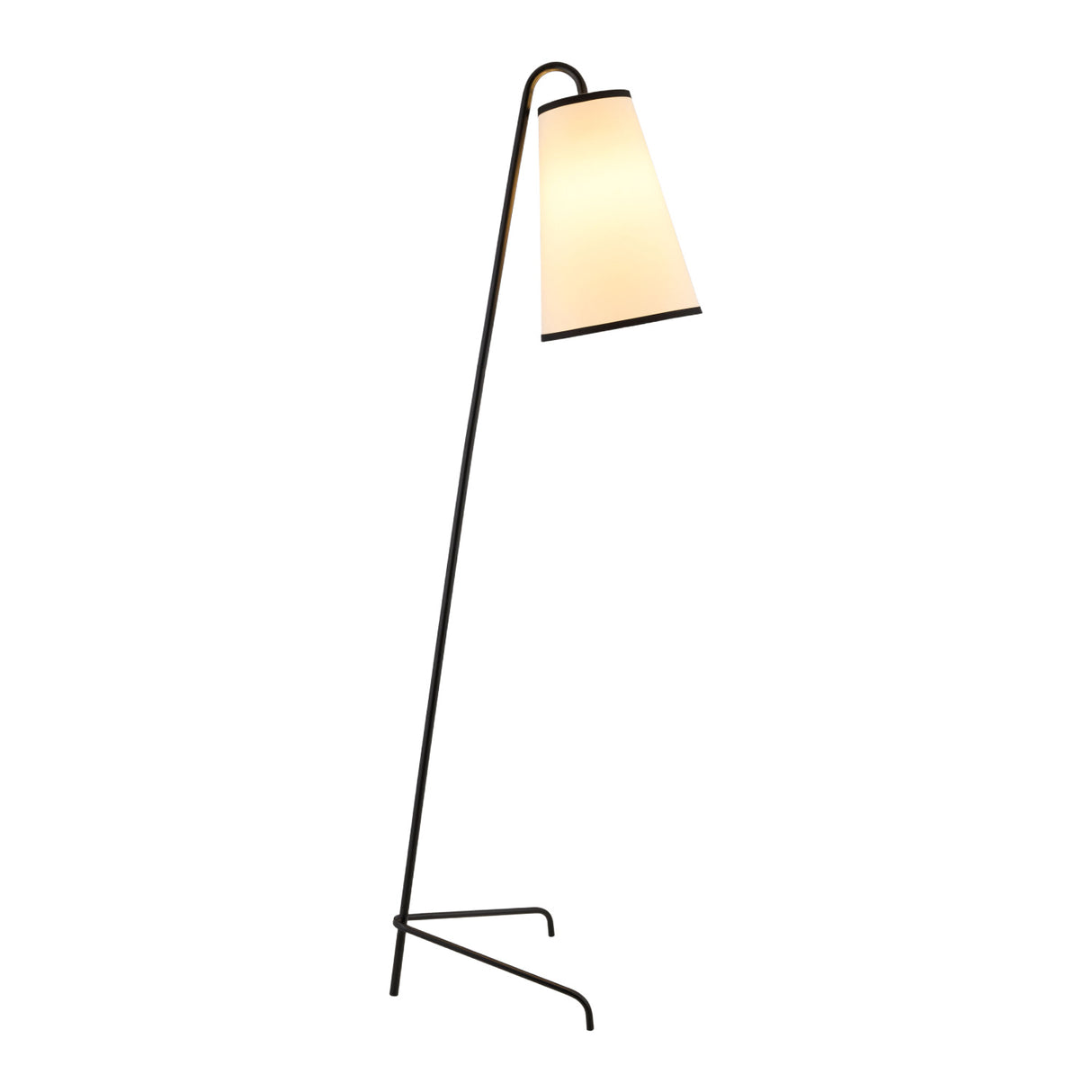 White Linen Tilted Floor Lamp | Oroa.com