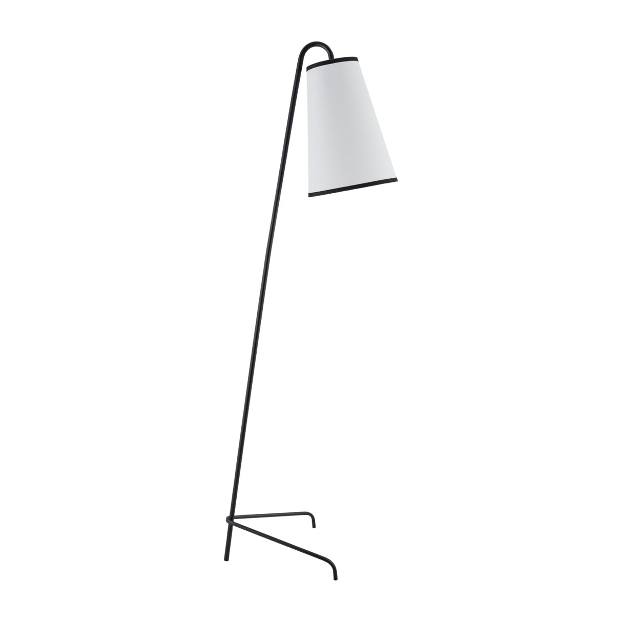 White Linen Tilted Floor Lamp | Oroa.com