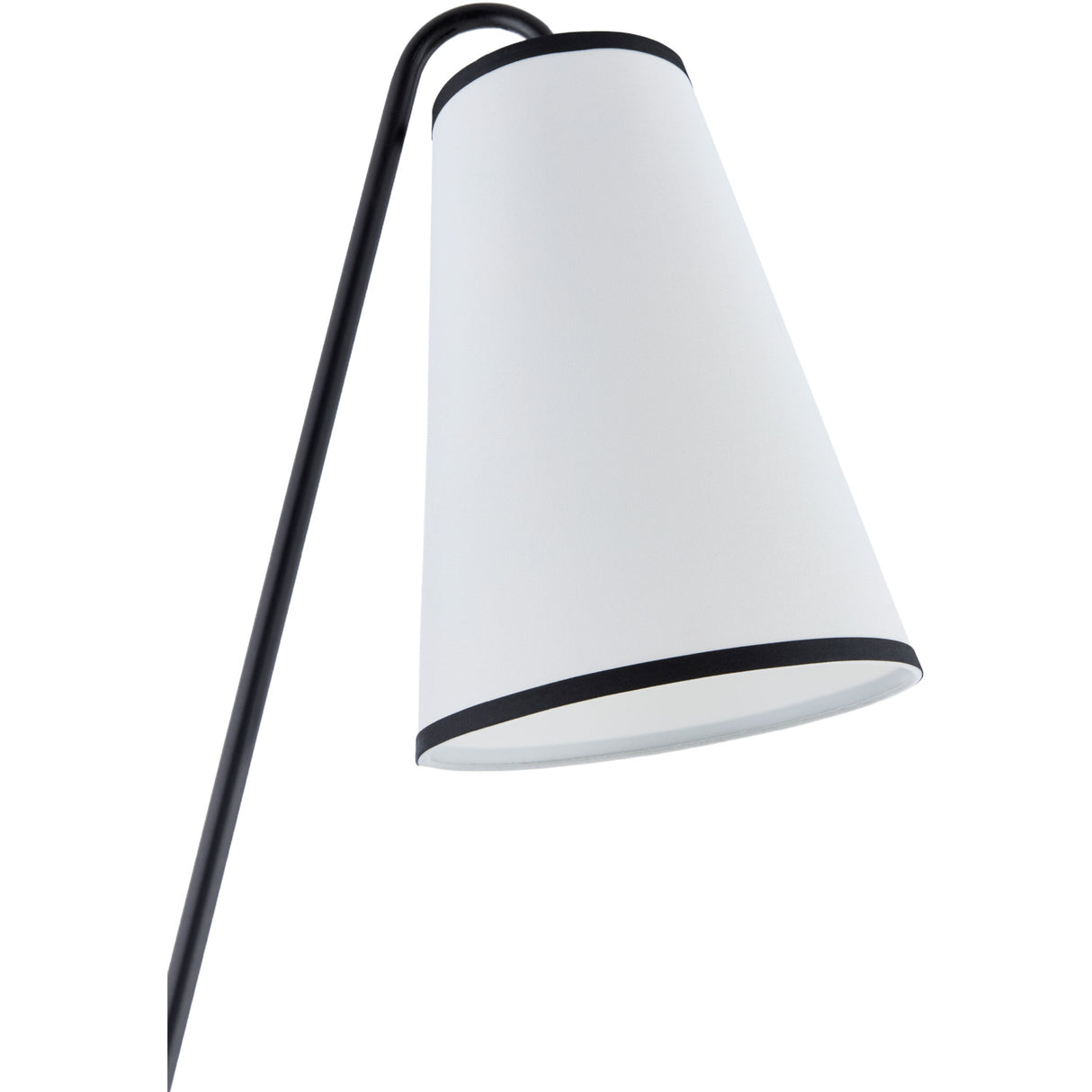 White Linen Tilted Floor Lamp | Oroa.com