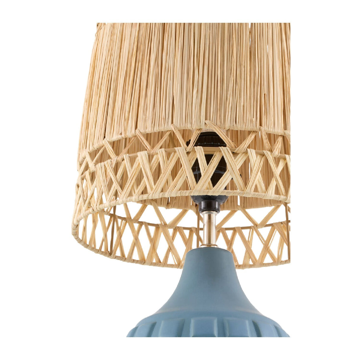 Modern European furniture - Woven Seagrass Ceramic Table Lamp (Set of 2) - www.oroa.com