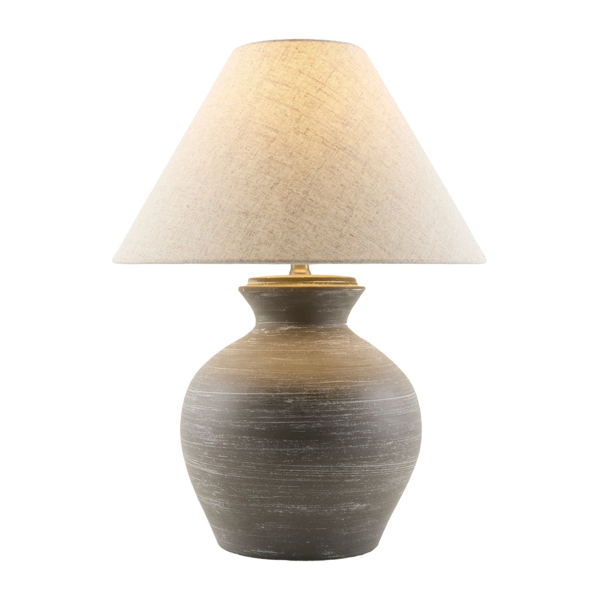 Modern European furniture - Gray Ceramic Linen Table Lamp - www.oroa.com