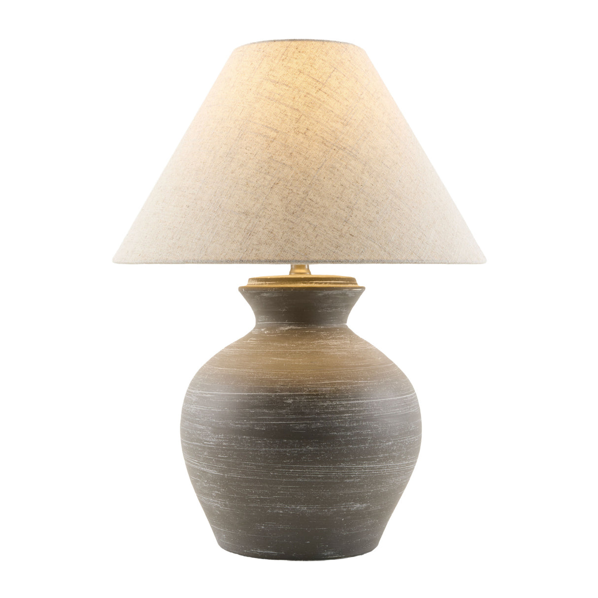 Modern European furniture - Gray Ceramic Linen Table Lamp - www.oroa.com