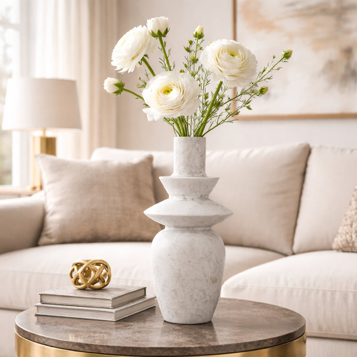 Modern European furniture - Matte Ceramic Sculptural Vase - www.oroa.com