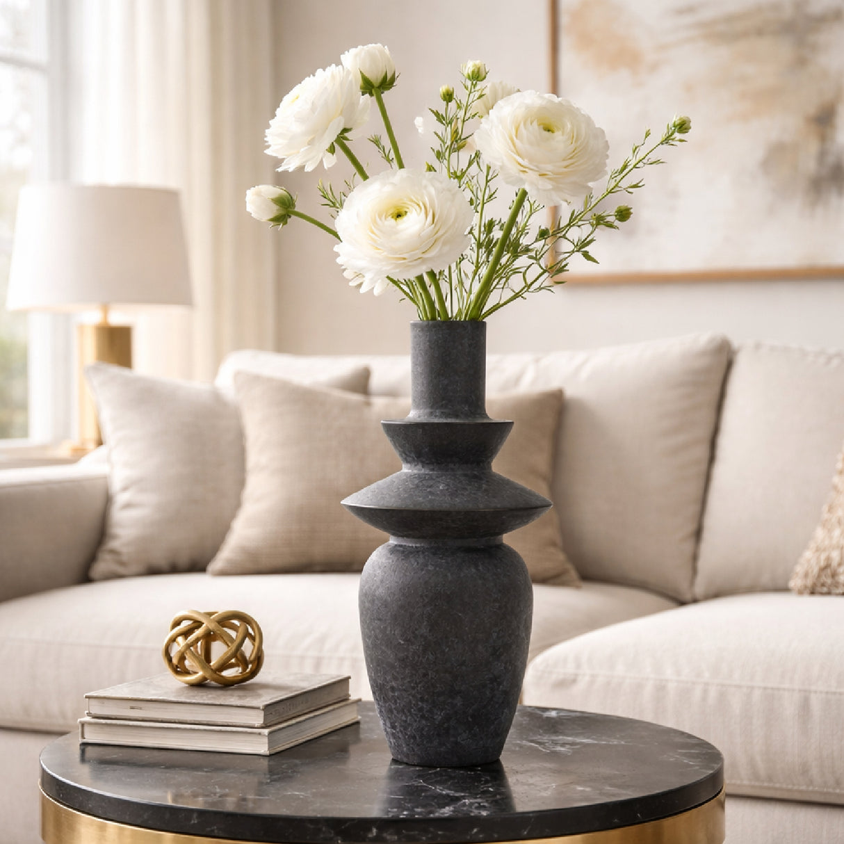 Modern European furniture - Matte Ceramic Sculptural Vase - www.oroa.com