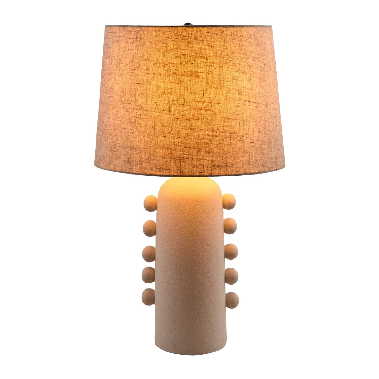 Modern European furniture - Linen Glazed Ceramic Table Lamp - www.oroa.com