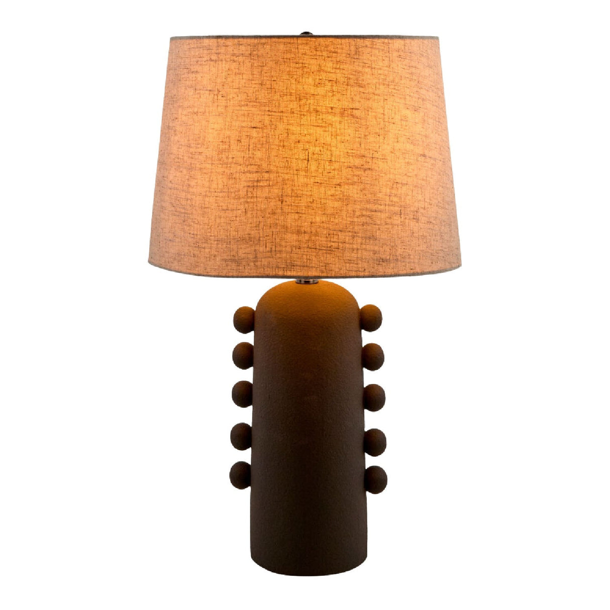Modern European furniture - Linen Glazed Ceramic Table Lamp - www.oroa.com