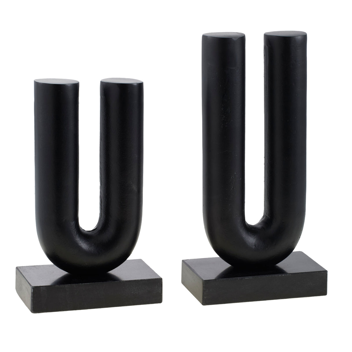 Modern European furniture - Black U-Shaped Sculpture Set (2) - www.oroa.com