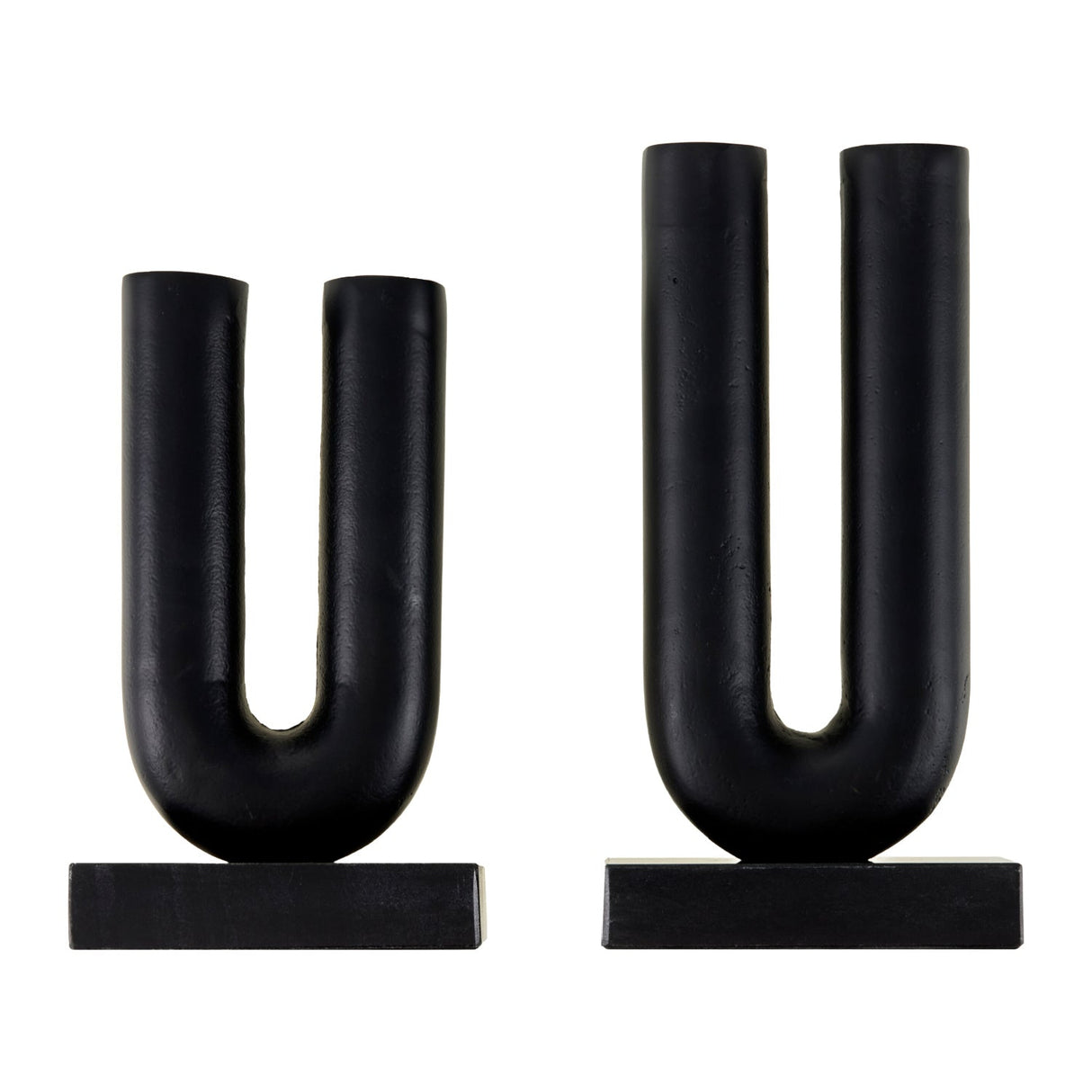 Modern European furniture - Black U-Shaped Sculpture Set (2) - www.oroa.com
