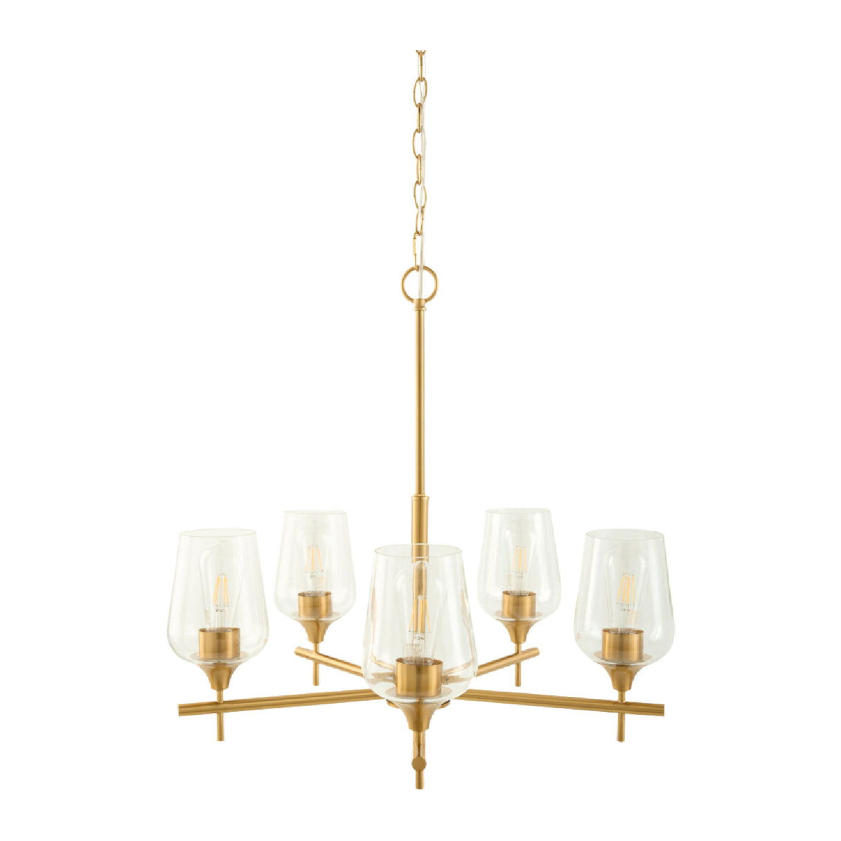 5-Light Glass Chandelier | Oroa.com