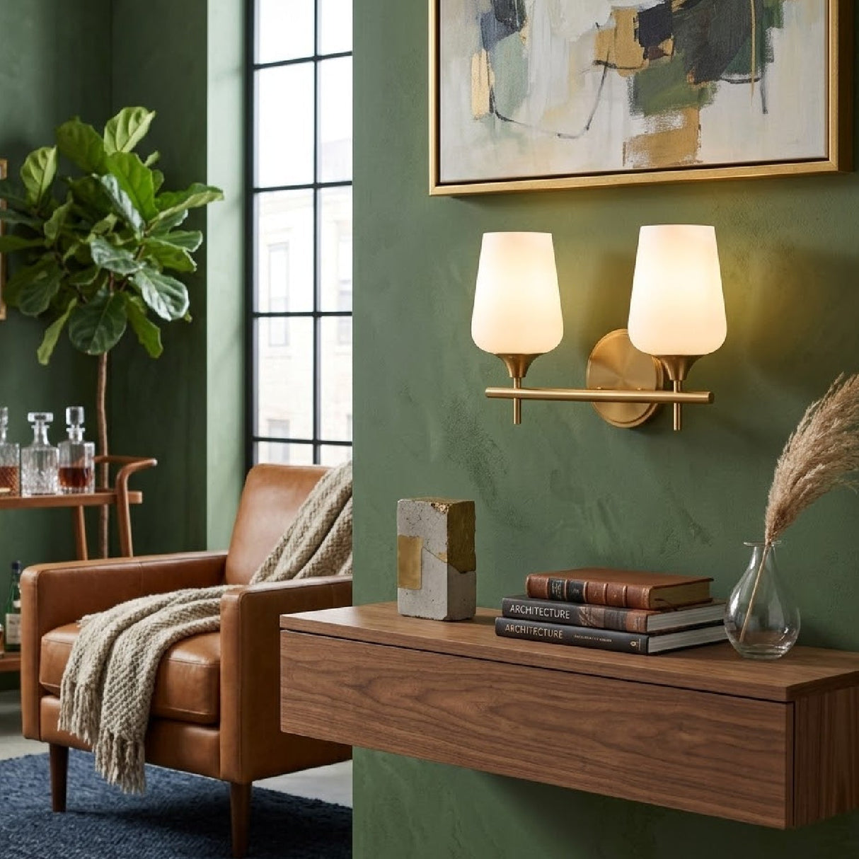 Modern European furniture - Glass Shade Wall Lamp - www.oroa.com