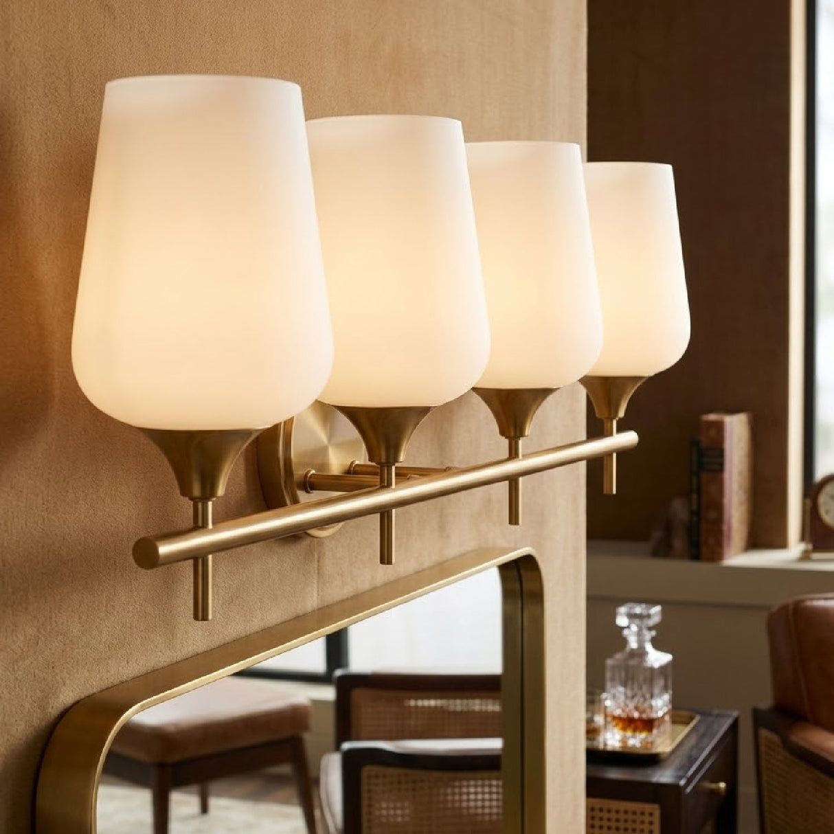 Modern European furniture - Glass Shade Wall Lamp - www.oroa.com