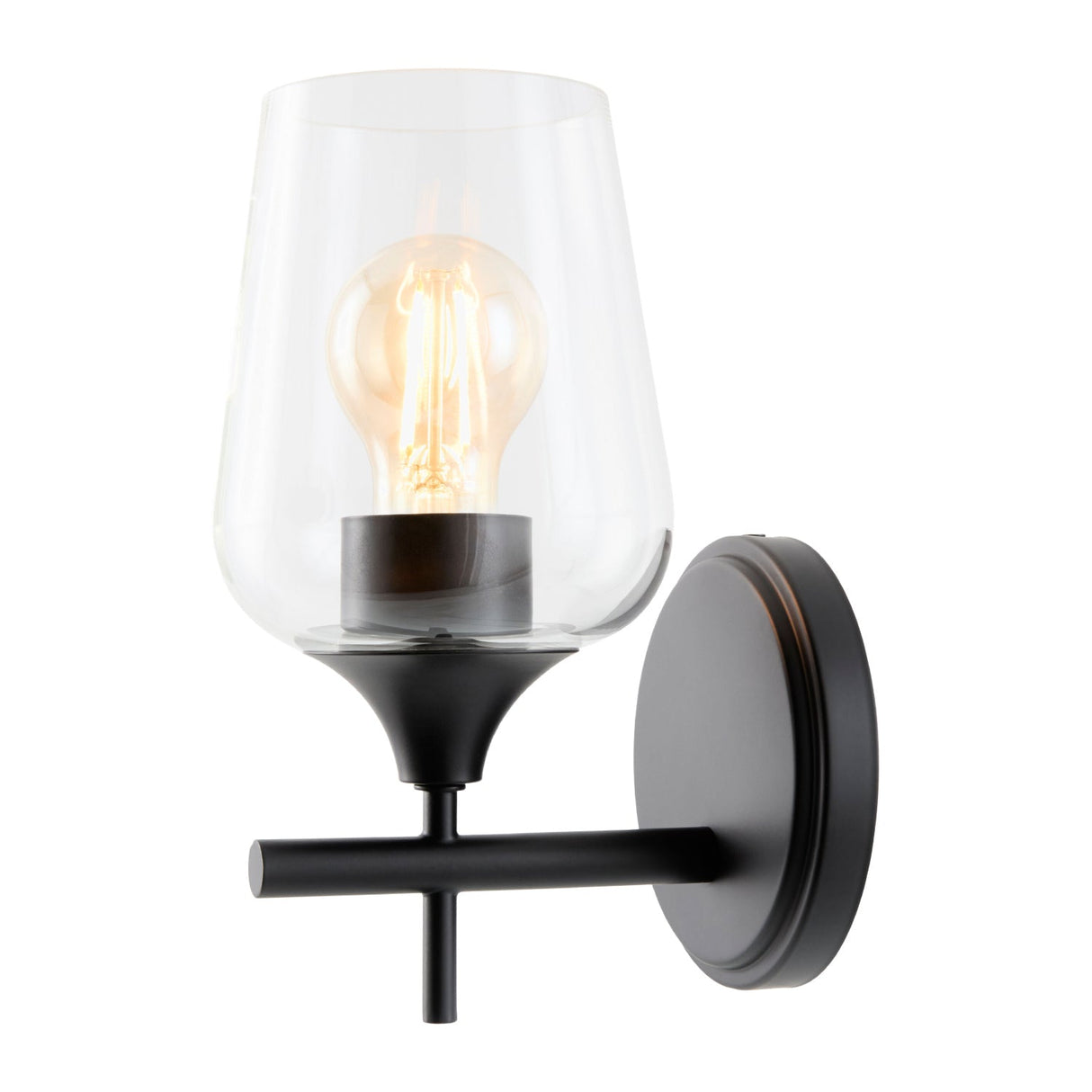 Modern European furniture - Black Framed Glass Wall Lamp - www.oroa.com