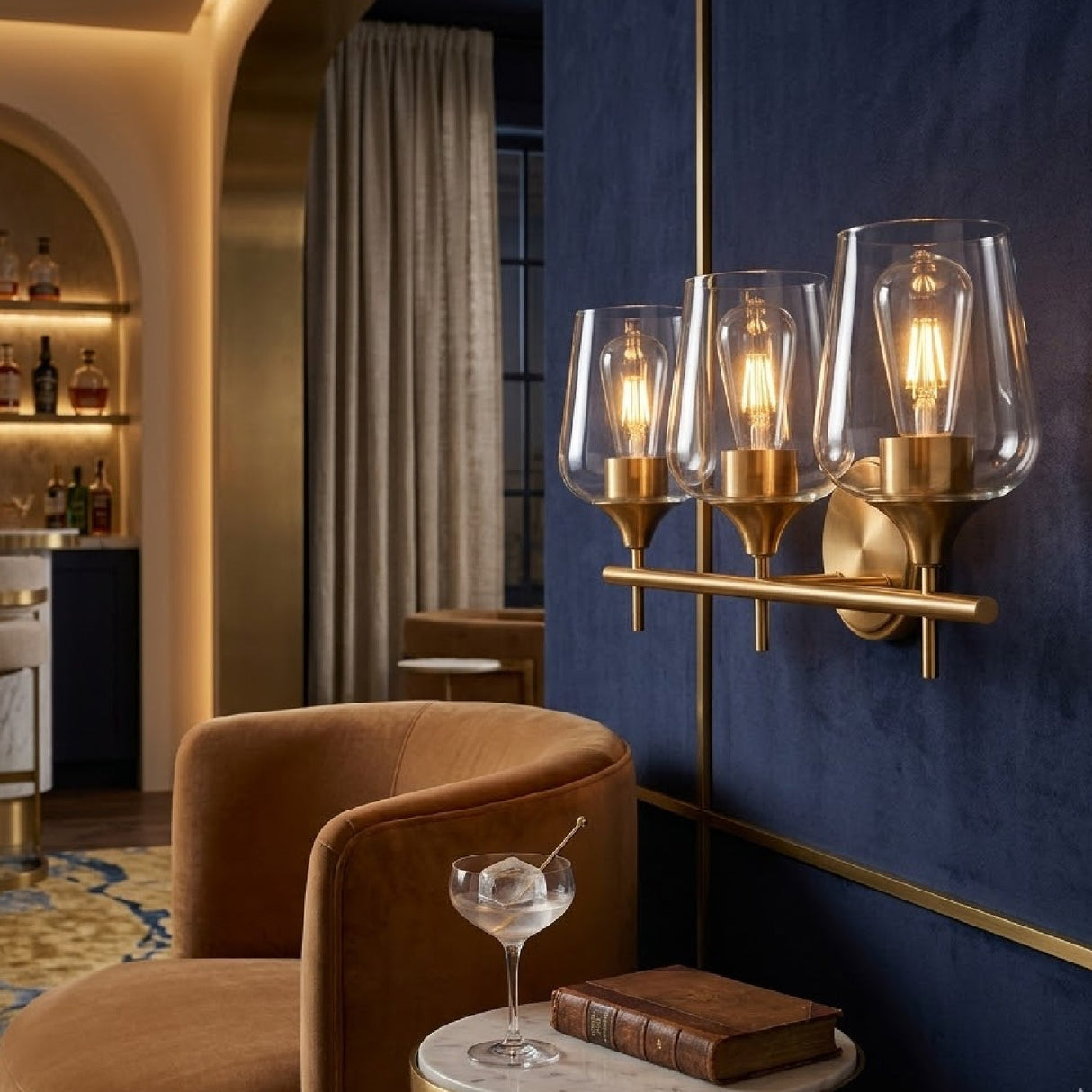 Modern European furniture - Glass Shade Wall Lamp - www.oroa.com