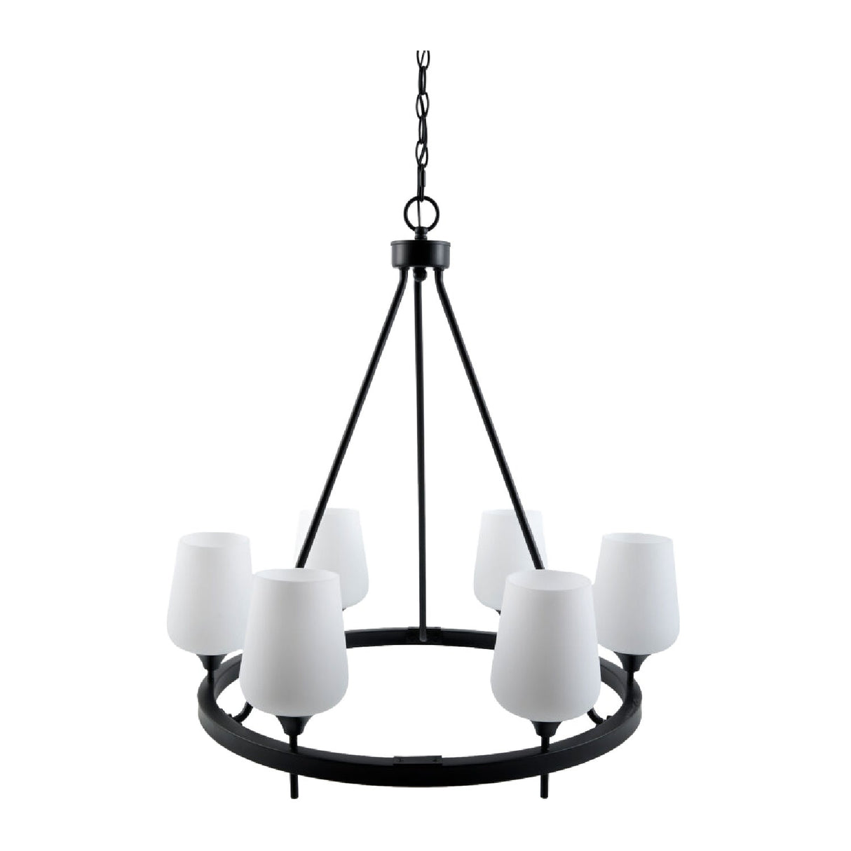 Modern European furniture - Iron Ring Glass Chandelier - www.oroa.com